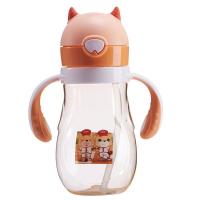 送杯刷儿童带吸管的塑料杯成人孕妇水杯幼儿园学生随手水壶杯子 480带角(黄) 送杯刷