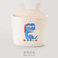 婴儿床挂袋挂篮床头收纳袋儿童多功能可水洗尿布收纳袋床头置物袋 米色恐龙