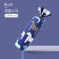 婴儿安抚抱枕宝宝侧睡靠枕儿童防摔床档枕防翻身糖果枕头睡觉神器 深蓝小马 小号(41厘米)