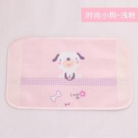 婴儿冰丝枕套新生儿凉枕0-6岁夏季宝宝枕席透气幼儿园0-3儿童枕套 粉色小狗枕头套 40X25CM