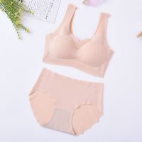 3件装 孕妇哺乳内衣怀孕期防下垂收副乳无钢圈背心式大码无痕文胸 肤色[经典套装] S码(100斤以下32/70ABC)