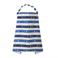 哺乳巾外出喂奶巾多功能遮挡衣罩衫遮羞布防走光披肩斗篷罩衣[11 条纹星空棉布款 没有网纱款