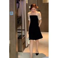 哺乳衣外出辣妈款哺乳装孕妇装产后喂奶期显瘦夏季女装哺乳连衣裙 黑色短款【竖开哺乳】 M