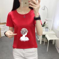 2020新款夏季宽松显瘦喂奶衣夏天百搭月子服上衣短袖t恤哺乳衣潮 女孩头像红色 M码(建议102斤内)