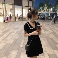 哺乳连衣裙夏季外出辣妈短袖冰丝薄款产后期小个子显高瘦喂奶黑裙 黑色[常规女款] 小码(70-115斤)