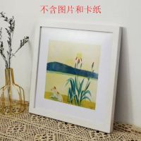 正方形实木相框挂墙33 38 30 35 40 45 50 60 68十字绣钻石画画框【7月20日发完】 白色 方10寸