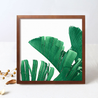 实木正方形挂墙相框10 12 16 20 24寸33x33 38x38书法字画装裱框 咖啡色 方形7寸挂墙[可放17.8