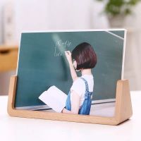 实木相框毕业照摆台情侣全家福6寸7寸横放摆台实木双面组合摆件 榉木原色 横版 5寸(相纸8.9*12.7cm)