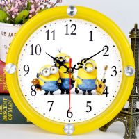 静音挂钟办公室电子钟卧室壁挂式室内钟挂座钟小型家用闹钟表房 大小颜色随机