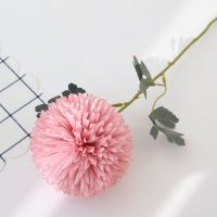 婚庆装饰花仿真潘多拉蒲公英法国绣球假花仿真花客厅装饰花束摆件 深粉色