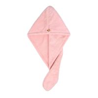 干发帽女新款速干超强吸水不掉毛可爱浴帽包头巾擦头发毛巾加厚 [藕粉色]