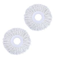拖把头通用棉布头拖换替线头旋转拖把桶拖把杆墩布头棉头 [二排线]白2个 160克