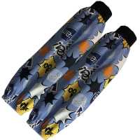 促销好质量防水皮袖套长款男工作护袖宝宝套腿儿童女防 英文字母[宽松紧] 三双装