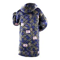 [厂家直销]冬季罩衣韩版成人男款长款加厚加长加绒围裙大码外套 蓝绿迷彩(推荐特价) 3XL(体重130-150斤)