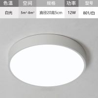 入户门厅简约现代圆形过道灯走廊灯吸顶灯创意阳台灯衣帽间装饰灯 白光 801/白圆