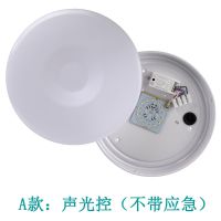 东君消防应急吸顶灯过道走廊led人体感应声光控楼道照明灯智能 12W声光控(不带应急)