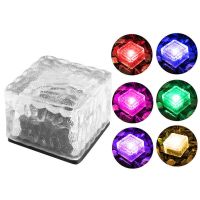 太阳能地埋灯户外防水庭院灯LED草坪地冰砖灯阳台花园布置装饰灯 小号-白光[单个价]