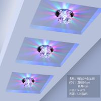 led水晶过道灯走廊灯玄关灯门厅天花灯射灯吸顶灯筒灯牛眼灯孔灯 小蛋糕3瓦彩色 暗装开孔5-9CM
