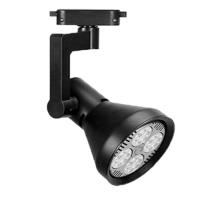 LED轨道射灯PAR30轨道灯店铺商用服装店背景墙客厅家具城导轨式灯 黑色喇叭款白光6000K 25W欧司朗