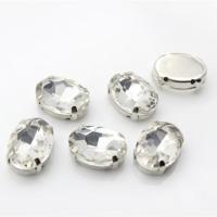 10*14MM椭圆形爪钻手缝水钻DIY演出服装COSPLAY道具饰品鞋子贴钻 白色5颗