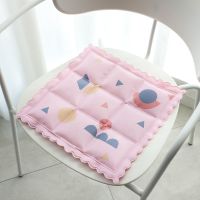 学生夏季冰垫新款PVC卡通降温坐垫冰凉汽车冰晶透气九宫格坐垫 粉色多变型[新款九宫格1个装]