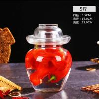 泡菜坛子10斤玻璃家用腌菜缸大容量密封泡菜坛字四川腌菜罐大容量 手伸不进去5斤装(送夹子+刷子)