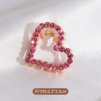 气质迷你抓夹小号头发夹子韩国优雅精致发夹后脑勺头饰刘海夹发卡 心形红色