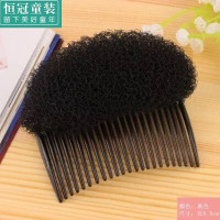 盘发神器公主头蓬发刘海夹发夹头发蓬蓬贴发垫头顶内增高蓬松发梳 黑色2个装