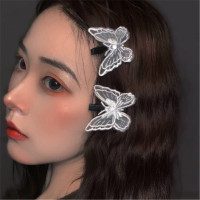 杨超越同款发饰平行时空珍珠编发链脏辫汉服蝴蝶女发夹头饰夹子女 杨超越同款蝴蝶发夹4个