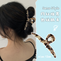 豹纹抓夹后脑勺发夹女韩国ins夹子大号气质优雅头饰法式复古发饰 豹纹抓夹