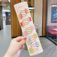 儿童发夹女宝宝星星发卡bb夹卡碎发女童五角星夹子头饰可爱发饰品 小五角星10个