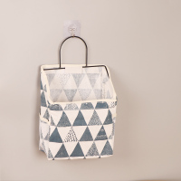 大学生宿舍好物寝室挂篮出租房收纳神器上铺柜床头床上用品置物架 蓝色三角（收藏加入购物车送配套挂钩