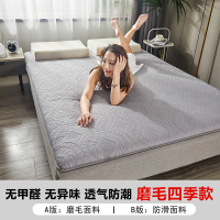 加厚羊羔绒床垫软垫被保暖冬季榻榻米床褥子租房专用学生宿舍单人 浅灰/压花四季款 60*120cm[婴儿床定做7天发出]