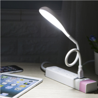 大学生宿舍LED台灯卧寝室护眼学习写字酷毙灯管衣柜充电式吸顶灯 白色尖头[USB]插电款不可调光 触摸开关