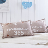 枕头枕芯配枕套一个学生宿舍单人家用护颈椎成人男生女生一对拍2 天天好心情[1个枕芯和1个枕套]