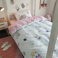 夏季薄波点被套单件学生宿舍单人被子套150X200X230CM双人被罩2.0 白色 买150X200被套送床单+1枕套