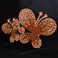 马尾扣发圈发夹盘头发卡丸子头盘发器懒人神器头花扭夹扎头发头饰 蝴蝶鸭嘴夹-香槟