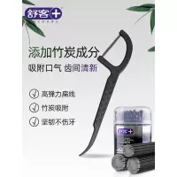 舒客家用牙线牙线棒家庭装儿童超细扁线牙签线剔牙线单独包装盒装