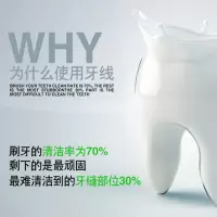 屈臣氏薄荷味护理牙线50米*2盒 超细扁线便携随身盒牙签剔牙深洁