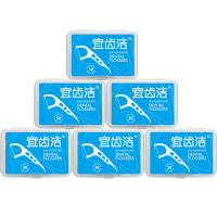 宜齿洁 经典牙线超细牙线棒便携式剔牙线家庭装随身6盒300支