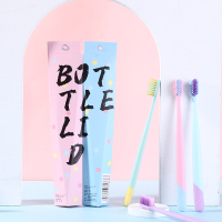 宝特丽 魔法冰淇淋色超细软毛牙刷家庭装成人男女马卡龙牙刷10支 10支装(独立包装+刷头套)