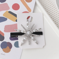 鸭嘴发夹少女丸子头发边夹子后脑勺发卡头饰顶夹ins韩国刘海卡子 黑色