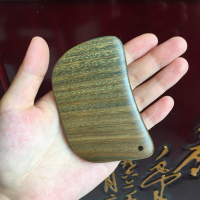 刮痧板绿檀香木推荐养颜素面自然原木身背头脸面颈部按摩经络整木 绿檀刮痧板
