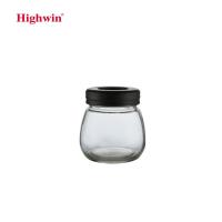 Highwin不锈钢玻璃咖啡密封罐 咖啡粉保存罐 便携迷你茶叶储物罐 玻璃罐(容量100g)