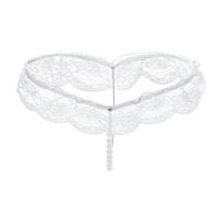 大珍珠按摩丁字裤情趣内衣一套诱惑透明开档带珠子内裤文胸套装女 白 色 均码