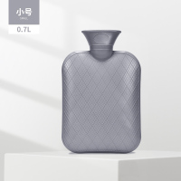 普舜热水袋注水式冲水暖水袋暖宝宝随身大小号灌水暖手宝敷肚子 0.7L小号中性灰(不含布套)介意