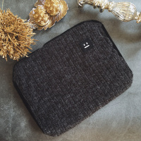 AISN艾上充电式热水袋暖宝宝学生防爆毛绒女敷肚子暖水袋电暖手宝 小方块黑色