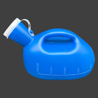 老人卧床尿壶男士成人儿童夜壶小便壶接尿器神器尿桶卧室家用防臭 蓝壶(无管+送清洁4件套)