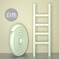 宿舍床楼梯脚踏垫寝室梯子栏杆垫脚海绵上铺爬梯神器防滑踏步脚垫 白色-L型 2米[高品质脚踏垫]