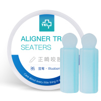 雅克菱隐形牙套咬胶棒收纳盒牙齿矫正专用咬胶 手柄款[蓝莓味]+赠:同款咬胶一盒+6片清洁片